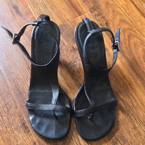 Vaneli Black Strappy Heels